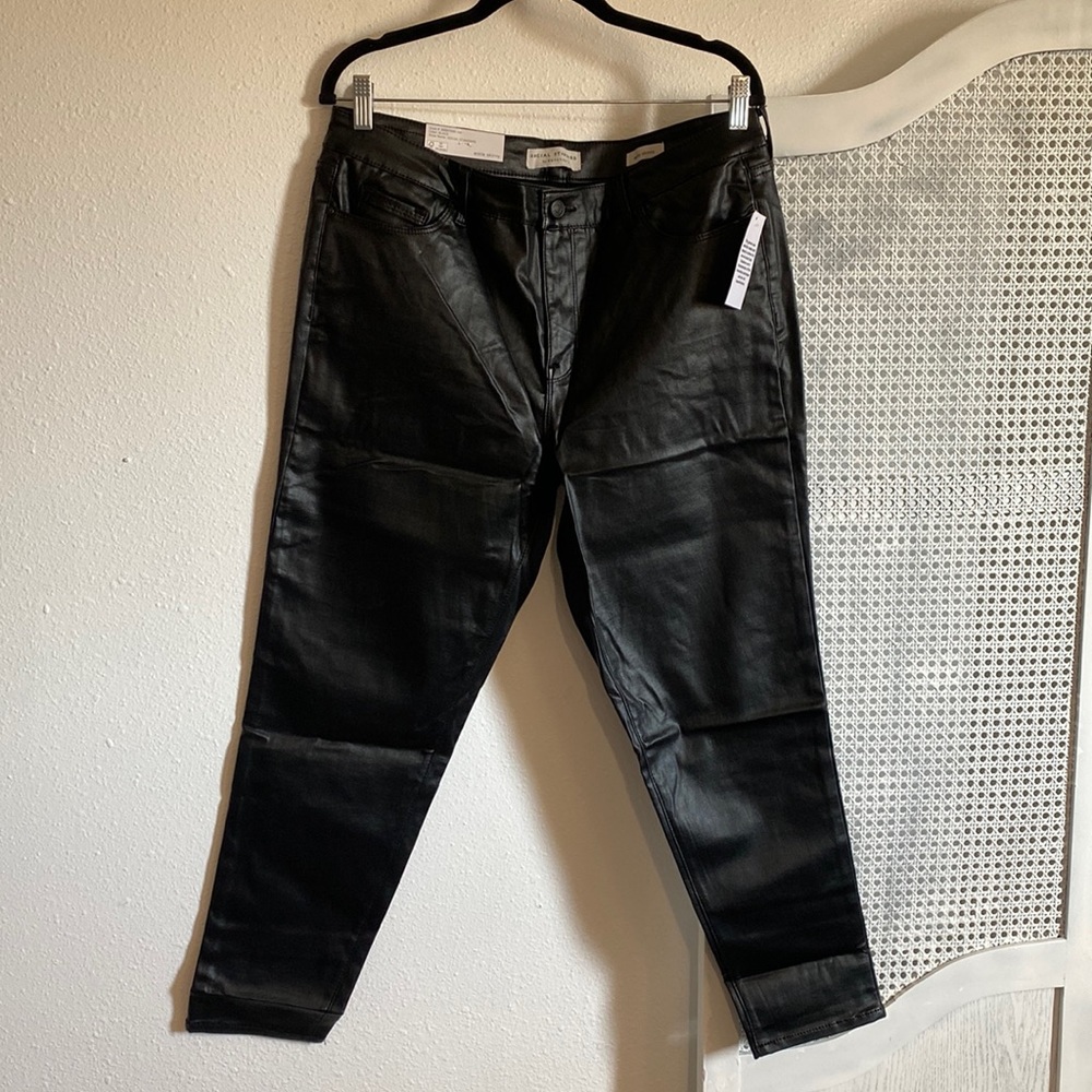 Sanctuary social standard faux leather jeans 16 ankle skinny